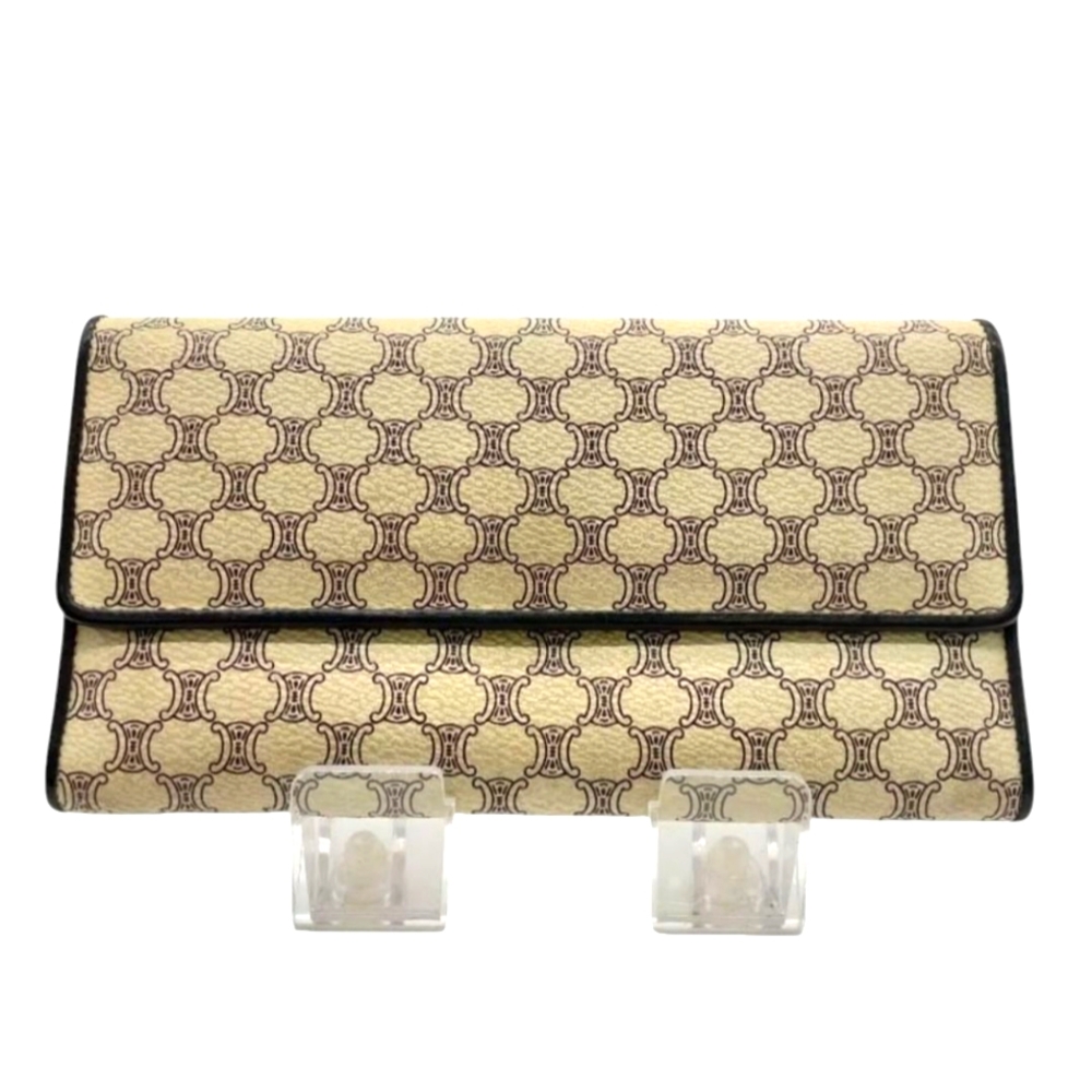 Celine Beige and Brown Clutch NWOT